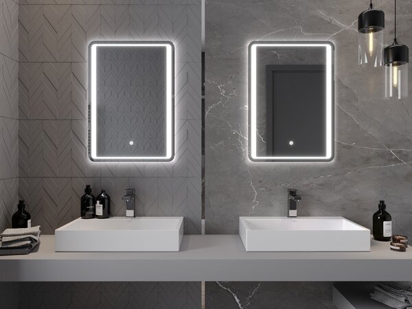 Mexen Zusa osvijetljeno kupaonsko ogledalo 50 x 70 cm, LED 6000K, protiv magljenja - 9808-050-070-611-00