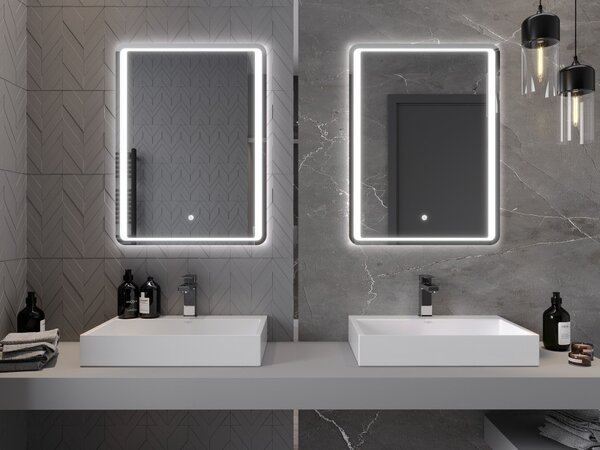 Mexen Zusa osvijetljeno kupaonsko ogledalo 60 x 80 cm, LED 6000K, protiv magle - 9808-060-080-611-00