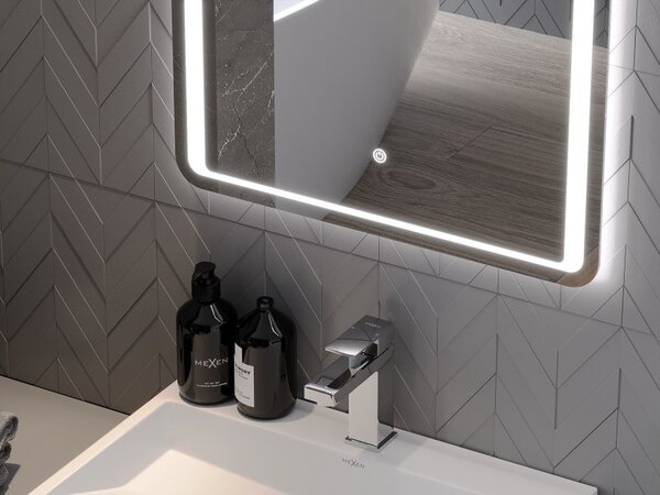 Mexen Zusa osvijetljeno kupaonsko ogledalo 120 x 80 cm, LED 6000K, protiv magljenja - 9808-120-080-611-00