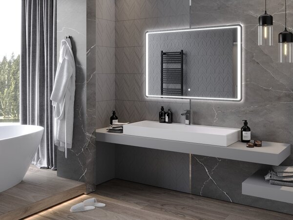Mexen Zusa osvijetljeno kupaonsko ogledalo 120 x 80 cm, LED 6000K, protiv magljenja - 9808-120-080-611-00