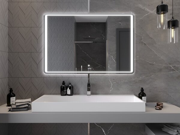 Mexen Zusa osvijetljeno kupaonsko ogledalo 120 x 80 cm, LED 6000K, protiv magljenja - 9808-120-080-611-00