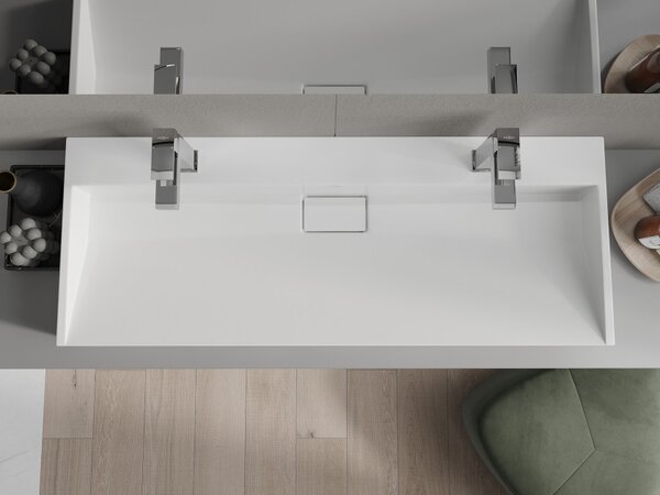 Mexen Ava umivaonik od lijevanog mramora 2/O 120 x 46 cm, bijela - 23011202