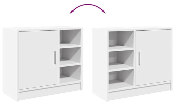 Ormarić za Lavabo - Umivaonik bijeli 63 x 29 x 55 cm konstruirano drvo - Bijela 63 x 29 x 55 cm 1 1