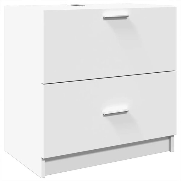 Ormarić za Lavabo - Umivaonik bijeli 59 x 37 x 59 cm konstruirano drvo - Bijela 59 x 37 x 59 cm 1 1