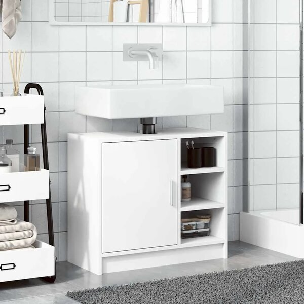 Ormarić za Lavabo - Umivaonik bijeli 63 x 29 x 55 cm konstruirano drvo - Bijela 63 x 29 x 55 cm 1 1