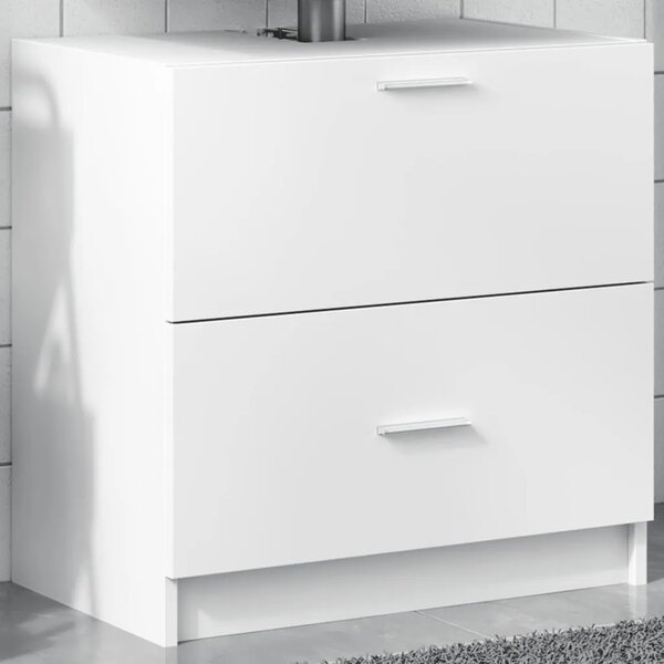 Ormarić za Lavabo - Umivaonik bijeli 59 x 37 x 59 cm konstruirano drvo - Bijela 59 x 37 x 59 cm 1 1