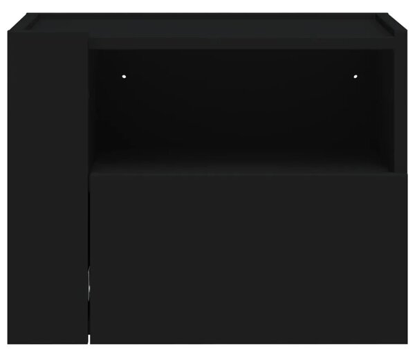 Zidni noćni ormarići 2 kom crni 45 x 30 x 35 cm - Crna 2 Crna 2