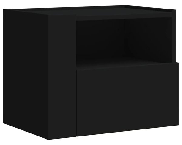 Zidni noćni ormarići 2 kom crni 45 x 30 x 35 cm - Crna 2 Crna 2