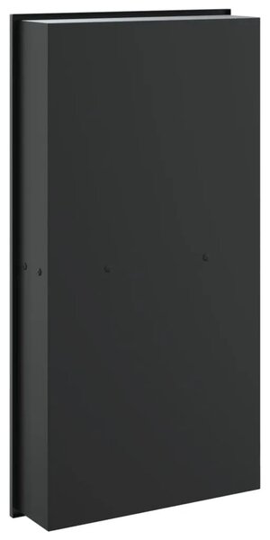 Niša za tuš mat crna 32x62x9 cm nehrđajući čelik - Crna Crna