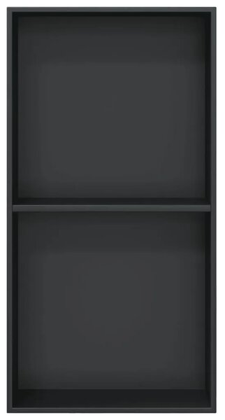 Niša za tuš mat crna 32x62x9 cm nehrđajući čelik - Crna Crna