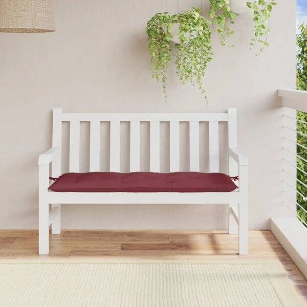 Jastuk za vrtnu klupu crvena boja vina 120x50x7 cm od tkanine - prošarana crvena boja vina 120 x 50 x 7 cm 1 Prošarana crvena bo