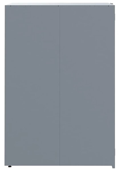 Spremište za jednu kantu za otpad siva 69 x 79 x 117 cm čelično - Siva poklopac s plinskim podizanjem 1 1