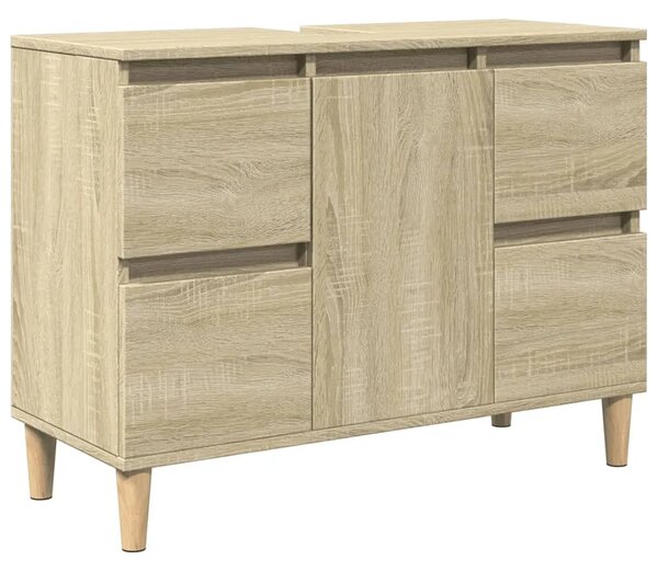 Ormarić za Lavabo - Umivaonik boja hrasta sonome 80 x 33 x 60 cm drveni - sonoma hrast 1 Sonoma hrast