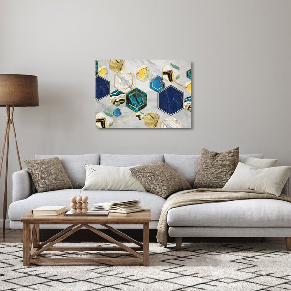 Staklena slika - Mramorna kompozicija (70x50 cm)