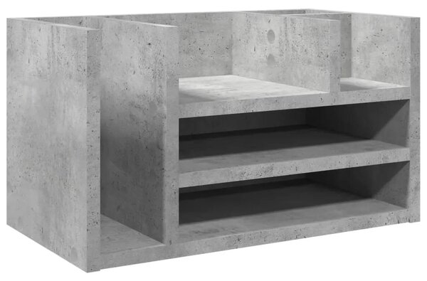 Organizator za stol boja hrasta 44 5x24x25 cm konstruirano drvo - Beton siva Beton siva