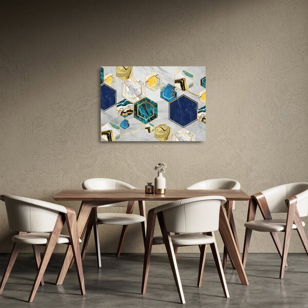Staklena slika - Mramorna kompozicija (70x50 cm)