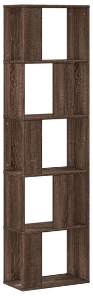Regal za knjige s 5 razina boja hrasta 45x23 5x162 5 cm drveni - Smeđi hrast 1 45 cm Smeđi hrast