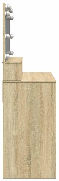 Toaletni stolić s LED svjetlima boja hrasta 80x41x134 5 cm - sonoma hrast 1 Sonoma hrast