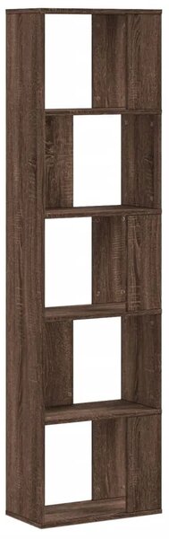 Regal za knjige s 5 razina boja hrasta 45x23 5x162 5 cm drveni - Smeđi hrast 1 45 cm Smeđi hrast