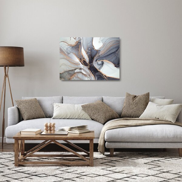 Staklena slika - Sivi mramor (70x50 cm)