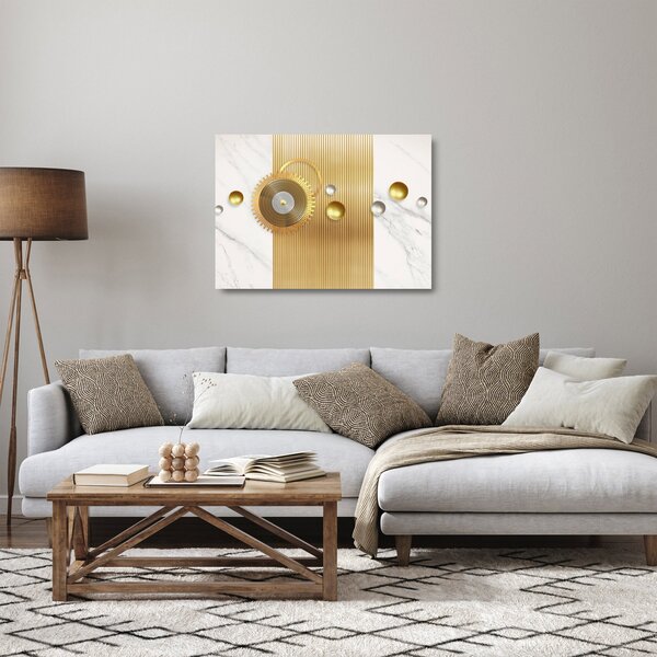 Staklena slika - Biseri na mramoru (70x50 cm)