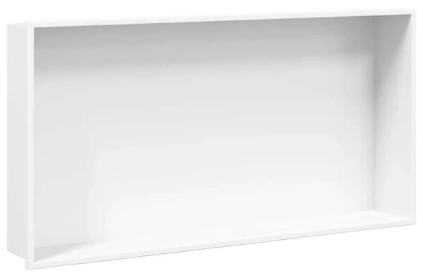 Niša za tuš mat bijela 62x32x9 cm nehrđajući čelik - Bijela Bijela