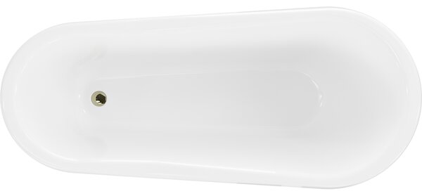 Mexen Retro samostojeća kada 170 x 75 cm, bijela, zlatne noge - 53251707500-50