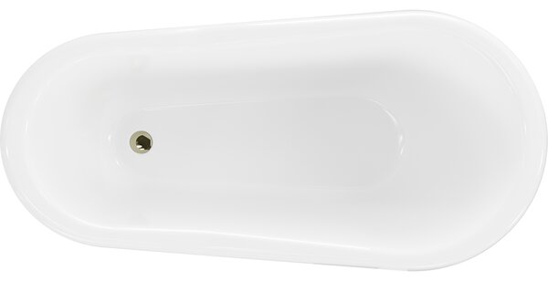 Mexen Retro samostojeća kada 150 x 73 cm, bijela, zlatne noge - 53251507300-50