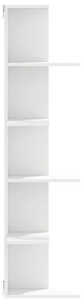 Kutna zidna polica bijela 36 5x36 5x140 cm konstruirano drvo - Bijela 1 1 Bijela