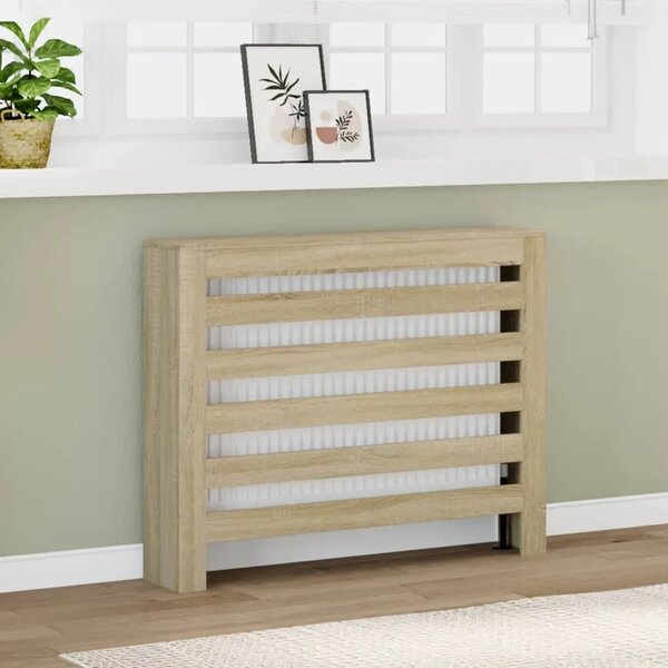 Maska za radijator - Pokrov za radijator hrasta sonome 104x20x82cm konstruirano drvo - sonoma hrast 104 x 20 x 82 cm 1 vodoravne
