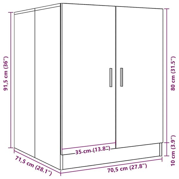 Ormarić za perilicu rublja bijeli 71 x 71 5 x 91 5 cm - Bijela 1 Bijela