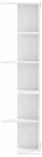 Kutna zidna polica bijela 36 5x36 5x140 cm konstruirano drvo - Bijela 1 1 Bijela