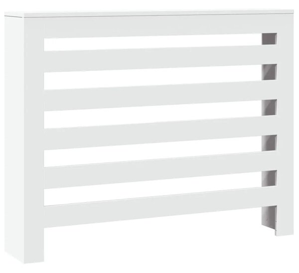 Maska za radijator - Pokrov za radijator bijeli 104 x 20 x 82 cm konstruirano drvo - Bijela 104 x 20 x 82 cm 1 vodoravne letvice