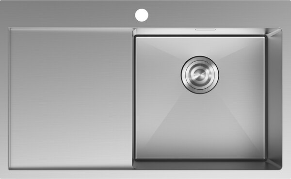 Mexen Exar čelični sudoper s 1 odjeljkom s ocjednom pločom, desni 780 x 480 mm, inox - 6434781010P-01