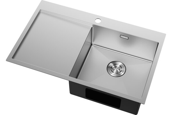 Mexen Exar čelični sudoper s 1 odjeljkom s ocjednom pločom, desni 780 x 480 mm, inox - 6434781010P-01