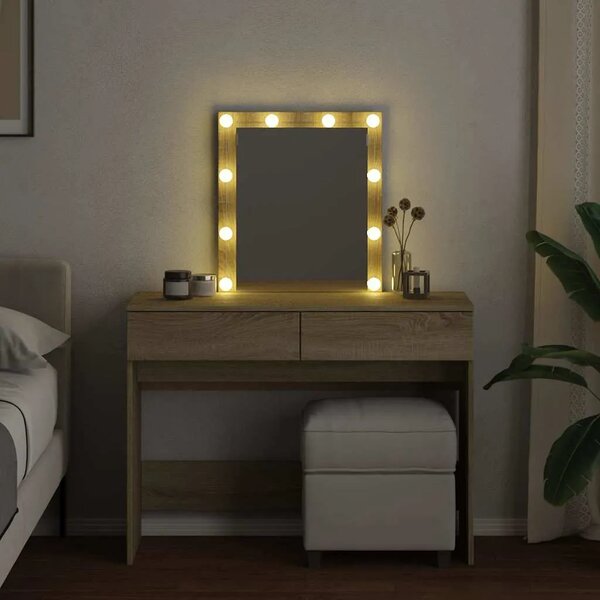 Toaletni stolić s LED svjetlima boja hrasta 100 x 40 x 130 cm - sonoma hrast 1 Sonoma hrast