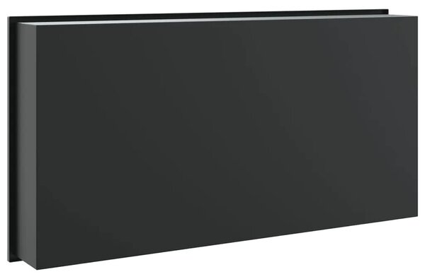 Niša za tuš mat crna 62x32x9 cm nehrđajući čelik - Crna Crna