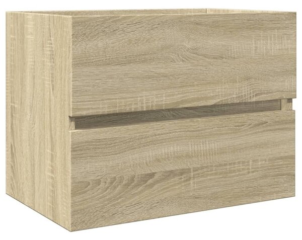 2-dijelni set kupaonskog namještaja od keramike i drva - sonoma hrast 60 x 38.5 x 45 cm 1 bez slavine i odvoda