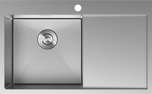 Mexen Exar čelični sudoper s jednom komorom i ocjeđivačem, lijevi 780 x 480 mm, inox - 6433781010L-01