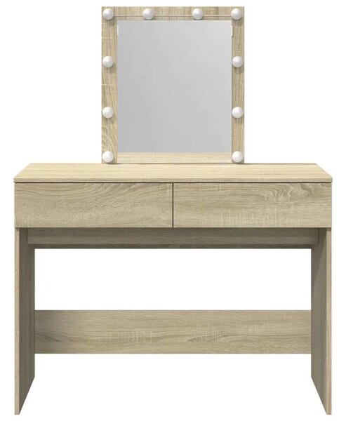 Toaletni stolić s LED svjetlima boja hrasta 100 x 40 x 130 cm - sonoma hrast 1 Sonoma hrast