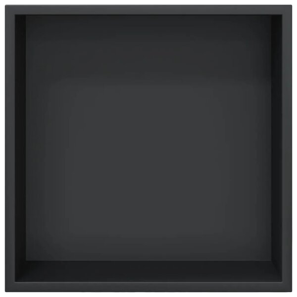 Niša za tuš mat crna 32x32x9 cm nehrđajući čelik - Crna Crna