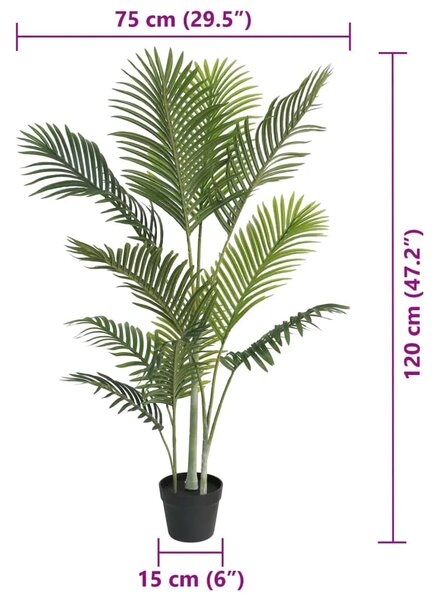 Umjetna palma zelena 120 cm PP - 120 cm 120 cm