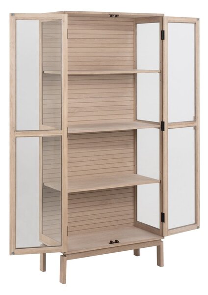 Vitrina u dekoru hrasta u prirodnoj boji 80x180 cm Linley – Actona