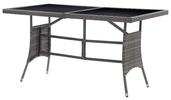 Vrtni stol sivi 140 x 80 x 74 cm od poliratana - 140 x 80 x 74 cm 1 140 x 80 x 74 cm