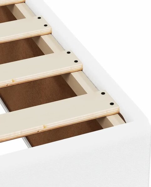 Boxspring - Krevet s oprugama i madracem bijeli 140x200 cm od umjetne kože - Bijela 140 x 200 cm Bijela 140 x 200 cm