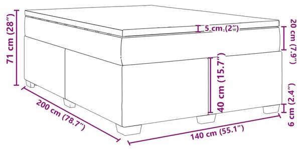 Boxspring - Krevet s oprugama i madracem bijeli 140x200 cm od umjetne kože - Bijela 140 x 200 cm Bijela 140 x 200 cm