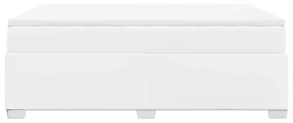 Boxspring - Krevet s oprugama i madracem bijeli 140x200 cm od umjetne kože - Bijela 140 x 200 cm Bijela 140 x 200 cm