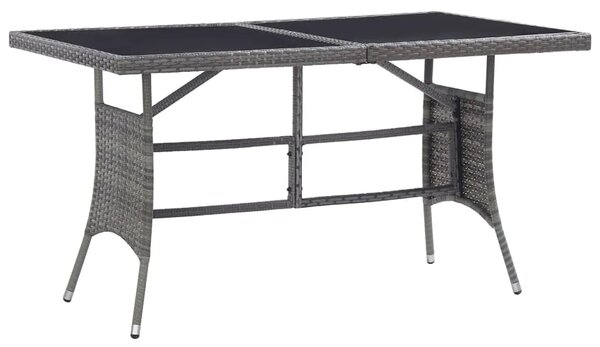 Vrtni stol sivi 140 x 80 x 74 cm od poliratana - 140 x 80 x 74 cm 1 140 x 80 x 74 cm