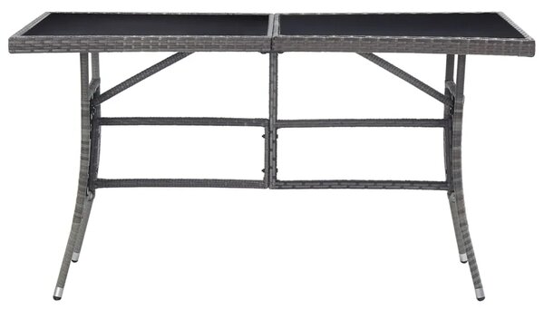 Vrtni stol sivi 140 x 80 x 74 cm od poliratana - 140 x 80 x 74 cm 1 140 x 80 x 74 cm