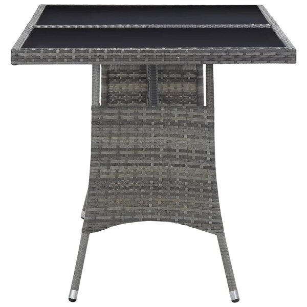 Vrtni stol sivi 140 x 80 x 74 cm od poliratana - 140 x 80 x 74 cm 1 140 x 80 x 74 cm